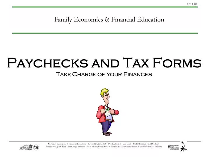 paychecks and tax forms take charge of your finances