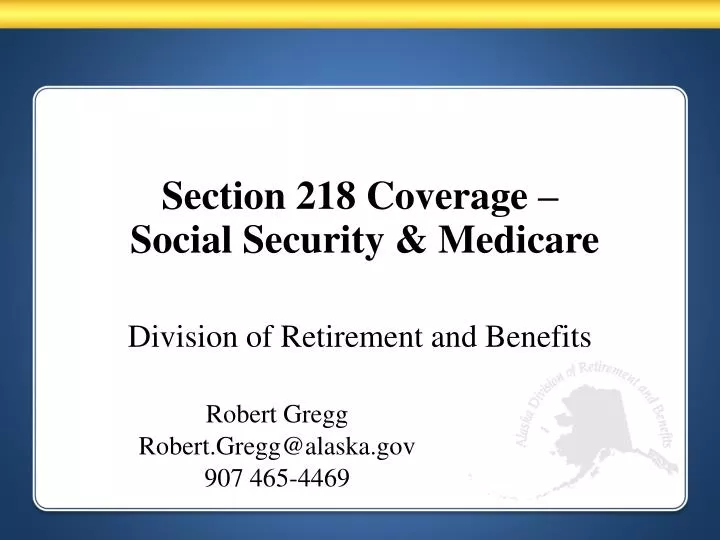 section 218 coverage social security medicare