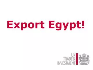 Export Egypt!