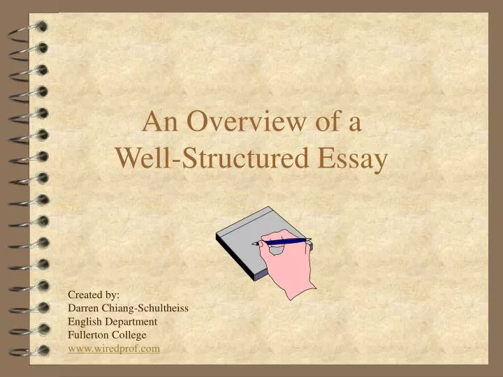 an overview of a well structured essay