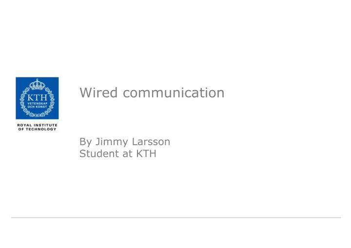 wired communication