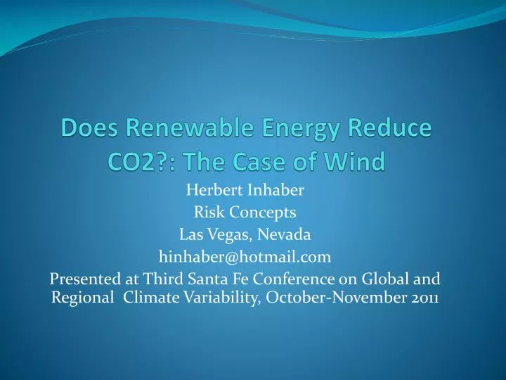 does renewable energy reduce co2 the case of wind