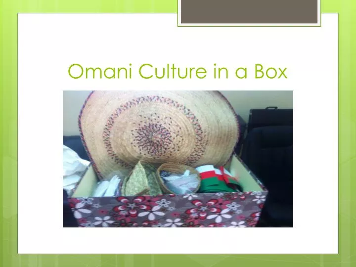 omani culture in a box