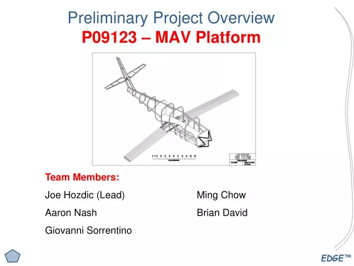 preliminary project overview p09123 mav platform