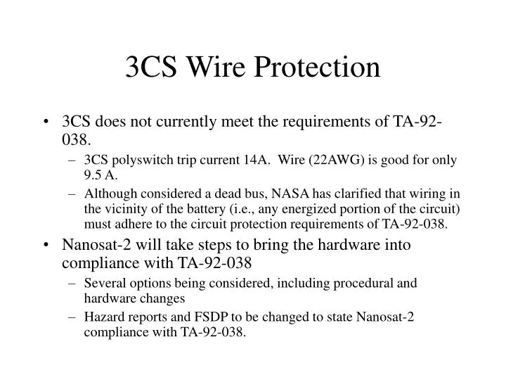 3cs wire protection