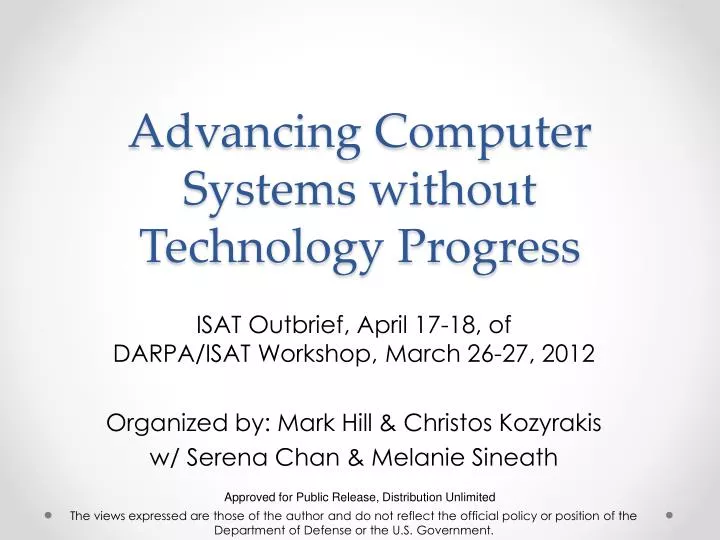 advancing computer systems without technology progress