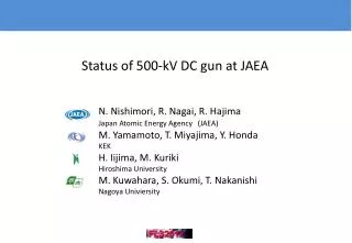 Status of 500-kV DC gun at JAEA