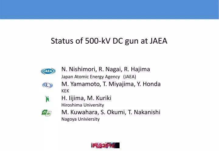status of 500 kv dc gun at jaea