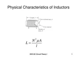 Physical Characteristics of Inductors