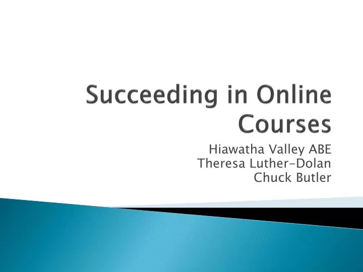 succeeding in online courses