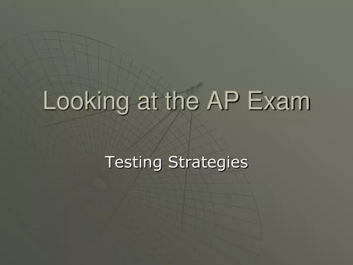 looking at the ap exam