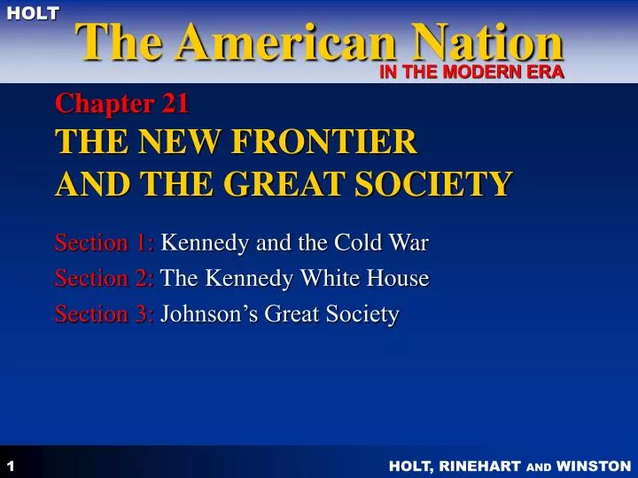 chapter 21 the new frontier and the great society