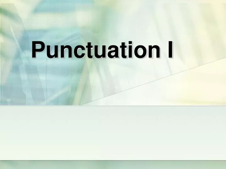 punctuation i