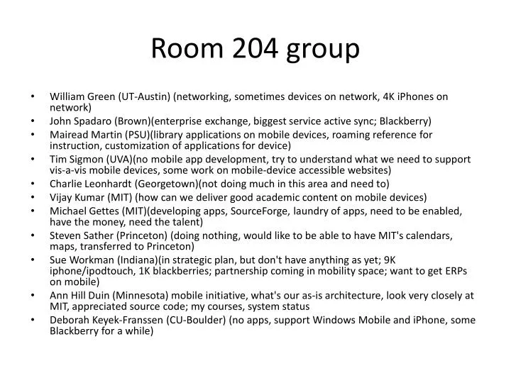 room 204 group