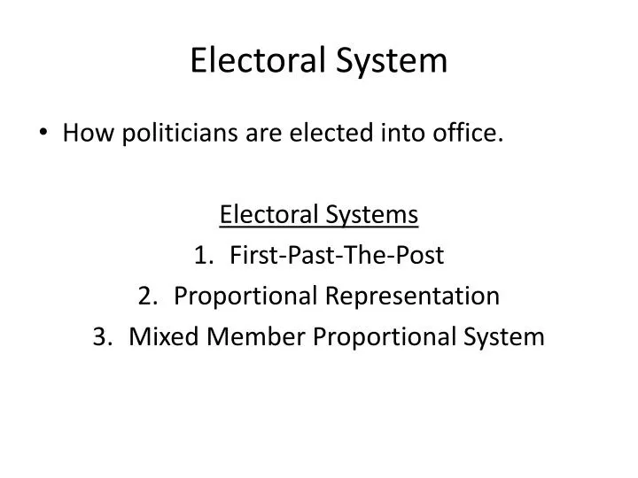 electoral system