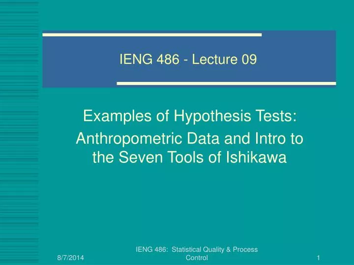 ieng 486 lecture 09