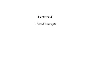 Lecture 4