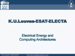 K.U.Leuven-ESAT-ELECTA