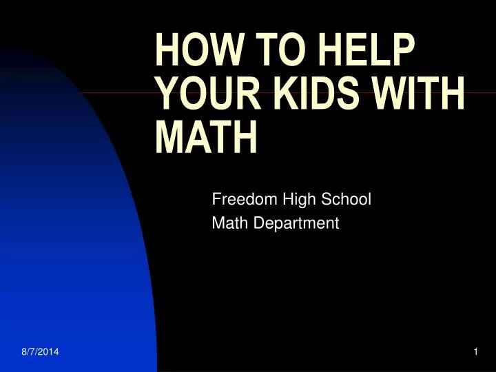 how to help your kids with math