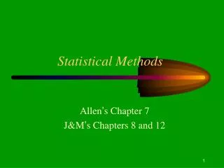 Statistical Methods