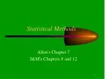 Statistical Methods - slide 1