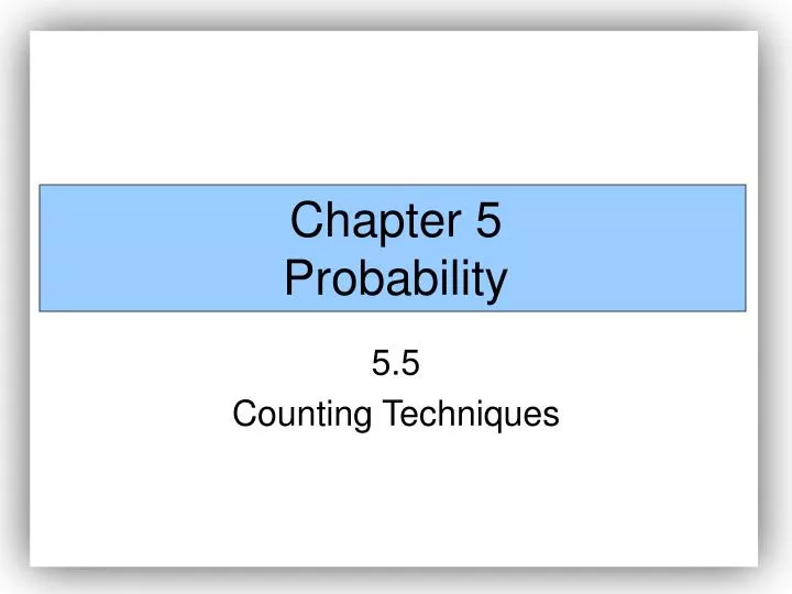 chapter 5 probability