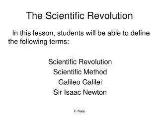 The Scientific Revolution