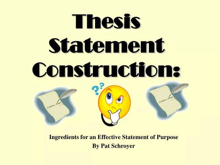 thesis statement for construction