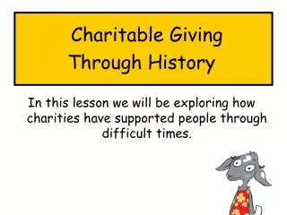 Charitable Giving Through History