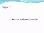 Understanding Leadership: Nature, Impact, and Characteristics of Effective Leaders - slide 1