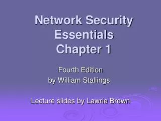 Network Security Essentials Chapter 1