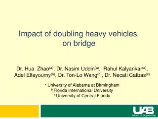 Impact of doubling heavy vehicles on bridge