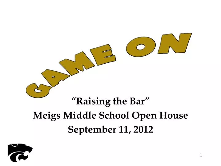 raising the bar meigs middle school open house september 11 2012