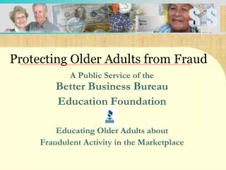 Protecting Older Adults from Fraud