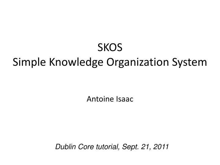 skos simple knowledge organization system