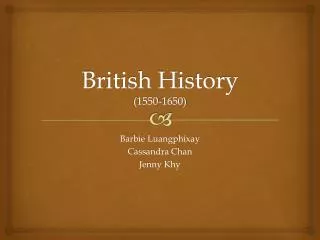 British History (1550-1650)