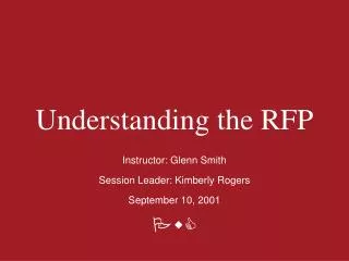 Understanding the RFP