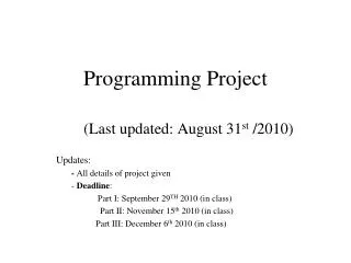 Programming Project