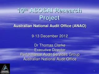 10 th ASOSAI Research Project