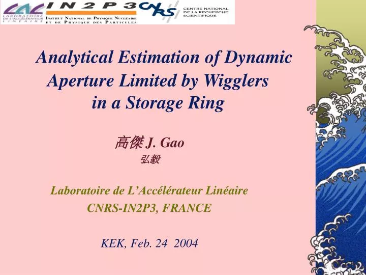 analytical estimation of dynamic aperture limited by wigglers in a storage ring