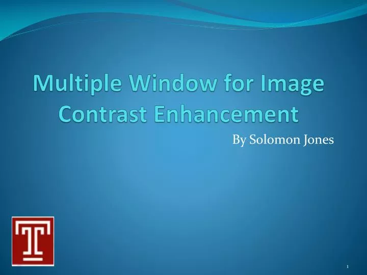 multiple window for image contrast enhancement