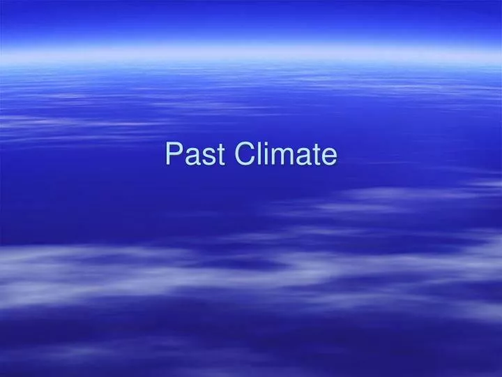 past climate