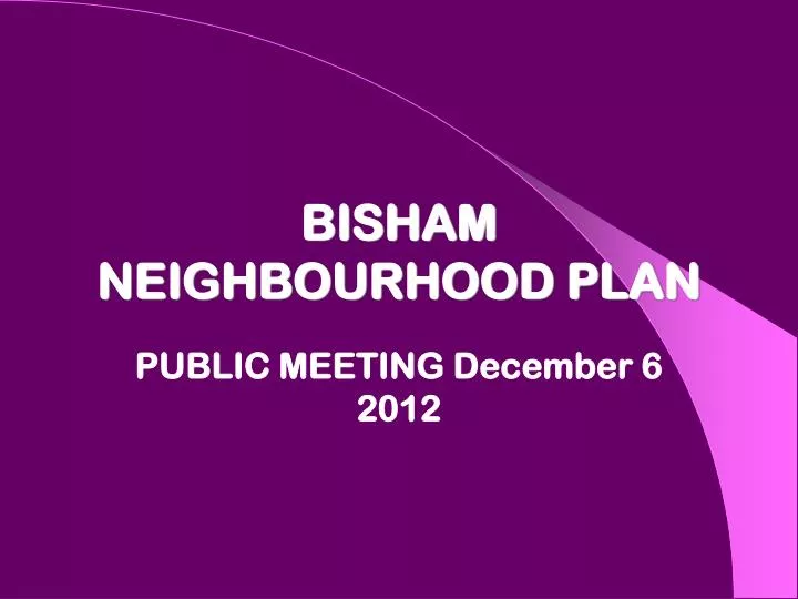 bisham neighbourhood plan