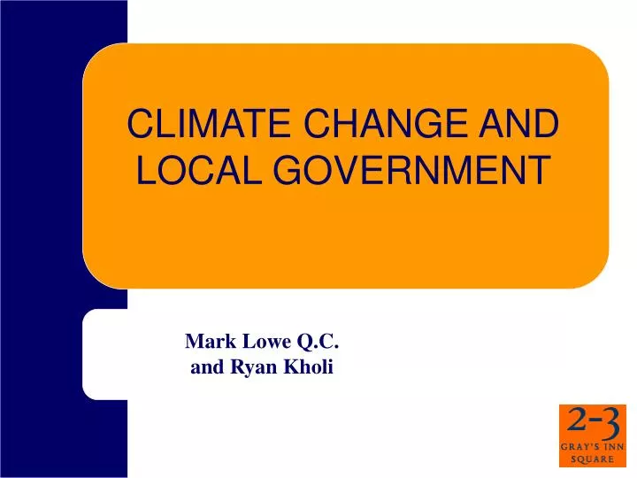 climate change and local government