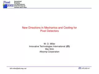 New Directions in Mechanics and Cooling for Pixel Detectors
