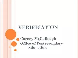 verification
