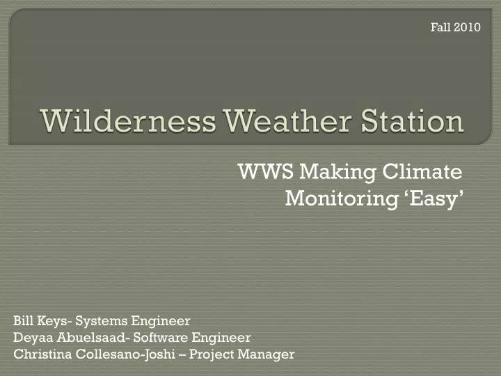 wilderness weather station