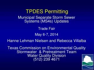 TPDES Permitting