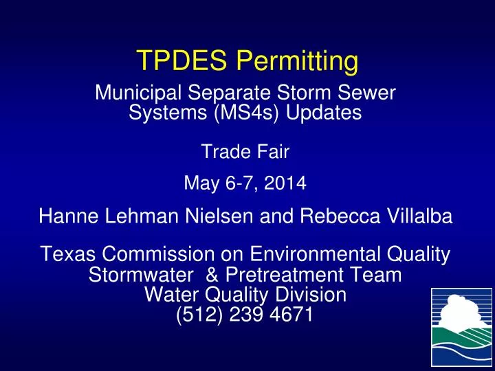 tpdes permitting