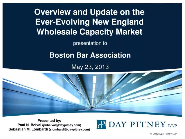 overview and update on the ever evolving new england wholesale capacity market